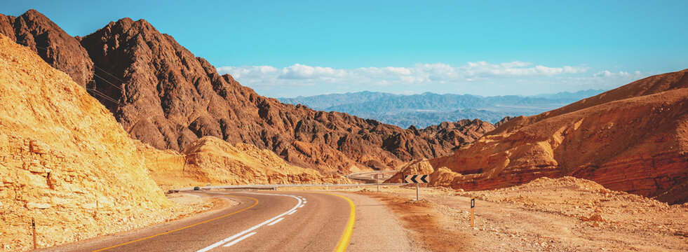 Mountain road in the desert