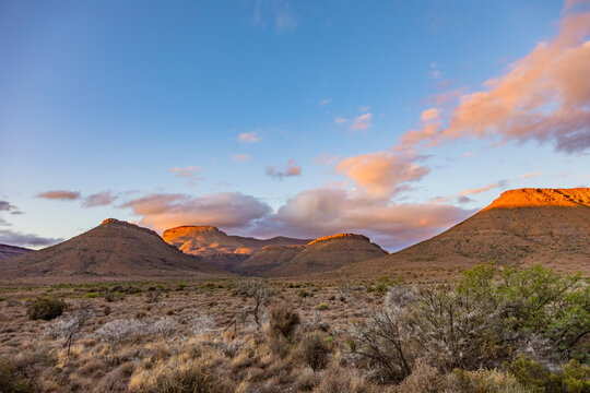 View of Arid desert landscape in the Karoo