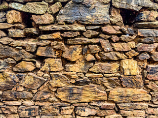 Fototapeta premium detailed view of old traditional stone built wall