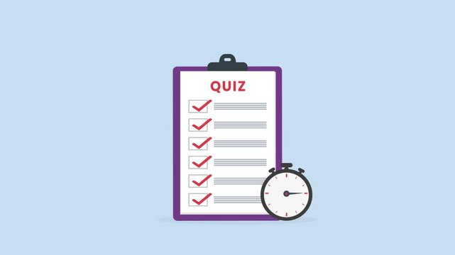Quiz checklist , online test exam form