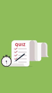 Quiz checklist , online test exam form