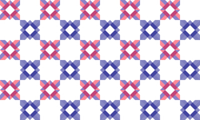 Obraz premium pattern with pink and purple blue squares, Checkerboard seamless pattern with flowers, blue and pink patchwork flower, on white background design for fabric print, checkerboard, chessboard, bg