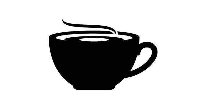 Steaming hot cup of coffee.