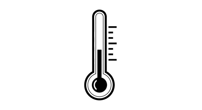 Thermometer with rising temperature scale.