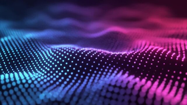 Hypnotic VJ Backdrop Soft Glowing Dot Grid Pulsing Blue to Magenta Abstract Motion Background 4K

Keywords (one word, one lin