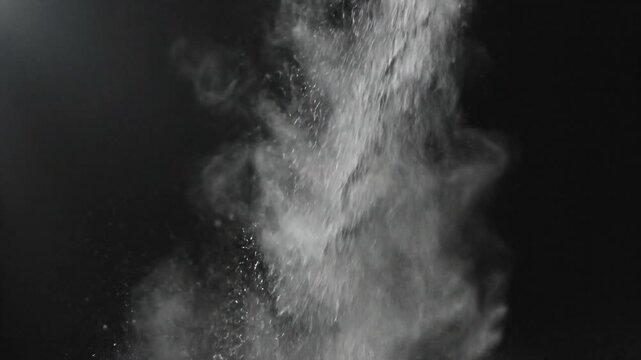 fine black dust particles drifting in dark space