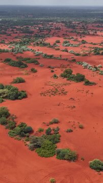 Vertical Aerial Timelapse of Teri Sand Dunes Red Desert Tamil Nadu India