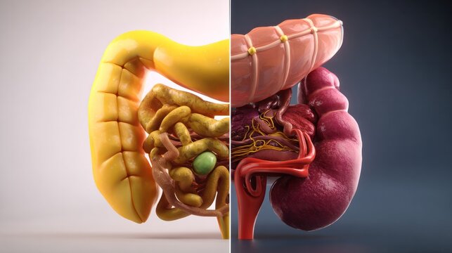 Digestive Tract Anatomy: An informative visual showcases the intricate network of the human digestive system.