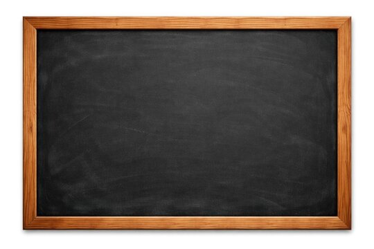 Framed blackboard with natural wood borders and copy space zone