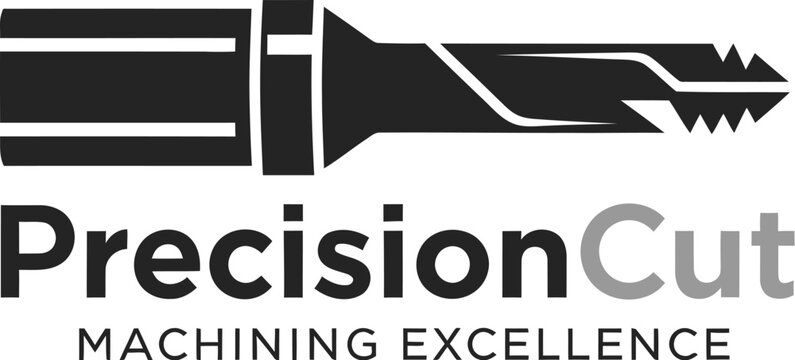 precision machining excellence logo design for industrial branding