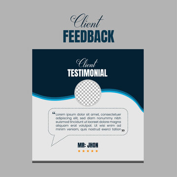 Corporate Client Testimonial Banner Design Template.