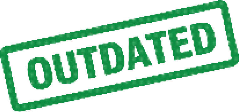 Green outdated stamp vector illustration with halftone dot effect slanted rectangle frame on transparent background art.