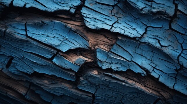Explore the striking intersections of nature and color in this high-contrast macro of weathered wood.