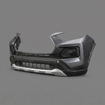 Isolate the bumperfrom the reference image and place it on a seamless solid neutral mid-grey background