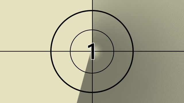 Target animation with number four. Target concentric circles on texture. Target digital interface and tracking graphic on black background.
