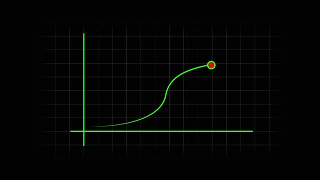 Crosshair animation with green neon glow. Crosshair digital grid background. Crosshair technology tracking and hud graphic on black.