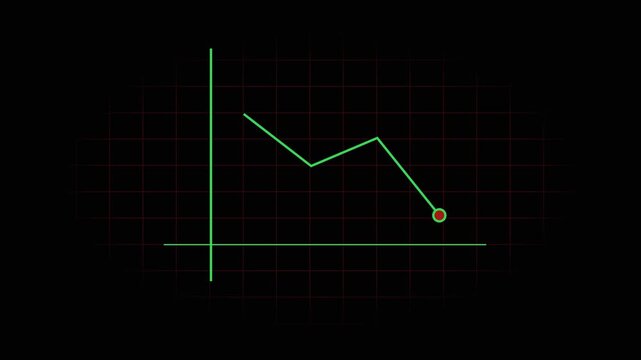Crosshair animation with green reticle. Crosshair digital grid background. Crosshair technology aiming and alignment graphic on black.