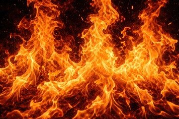 Fototapeta premium High resolution assortment of bright fire flames