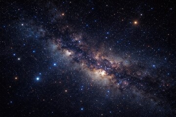 Fototapeta premium vast night sky with shimmering celestial bodies background