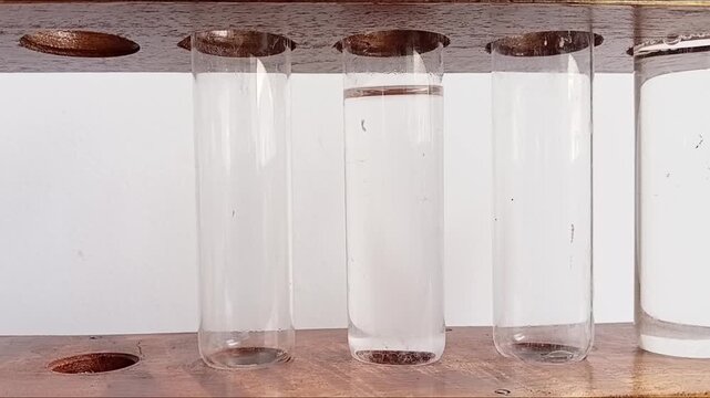 Extreme Close Up Macro View Of A Beautiful Purple Color Change Reaction During A DPD Chlorine Water Test