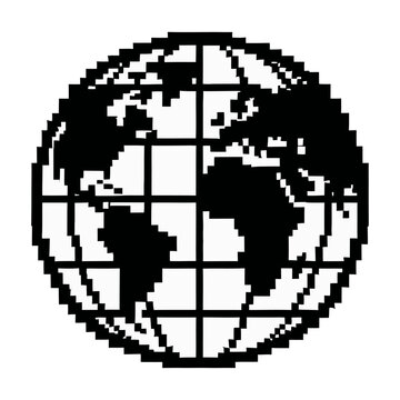 Pixel art pacman ghost maze game icon flat design vector