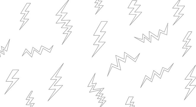 Abstract lightning bolt pattern, energy symbol, graphic design element