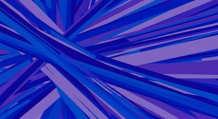 Vibrant Blue and Purple Geometric Lines Converging in Abstract Digital Background