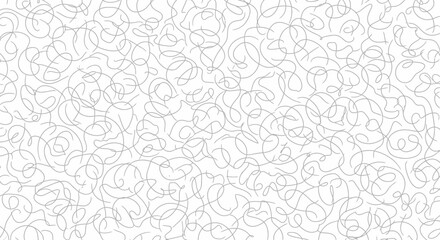 Fototapeta premium Abstract Black White Scribble Pattern Seamless Texture Background
