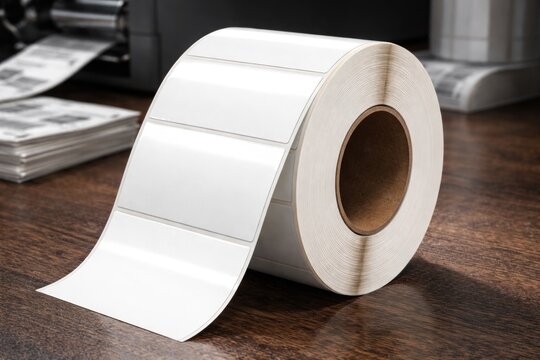 Thermal transfer printable sticky label roll with durable adhesive