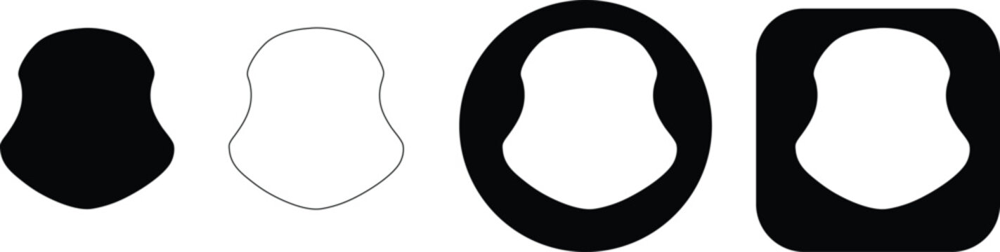 Four ghost or spirit in various styles ghost spirit symbol phantom apparition specter symbol