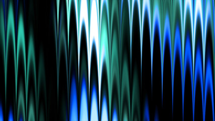 Vibrant vertical waves of glowing blue and teal light  with smooth gradients and striking visual energy. © Sameer