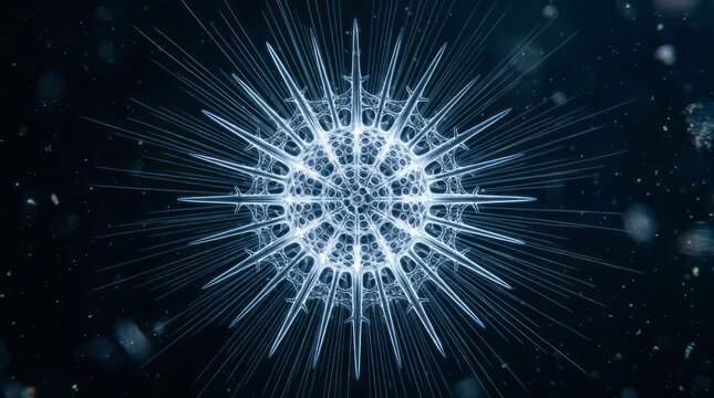 Microscopic View of Radiolarian Structure