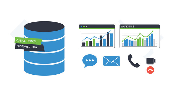 Database server with analytics graphs.