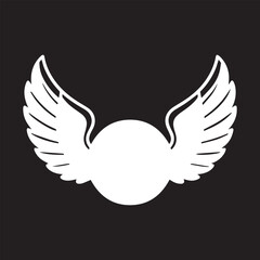 Obraz premium Winged orb graphic for fantasy and sports concepts with copy space