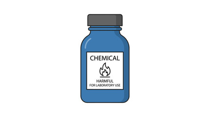 Obraz premium Chemical Jar Laboratory Bottle Science Equipment Vector Illustration