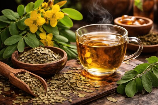 Medicinal uses of senna tea herbal leaves