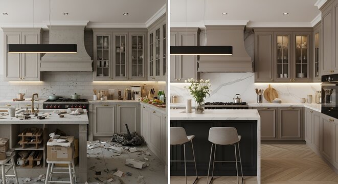 modern kitchen renovation showcasing sleek cabinetry and contemporary design elements