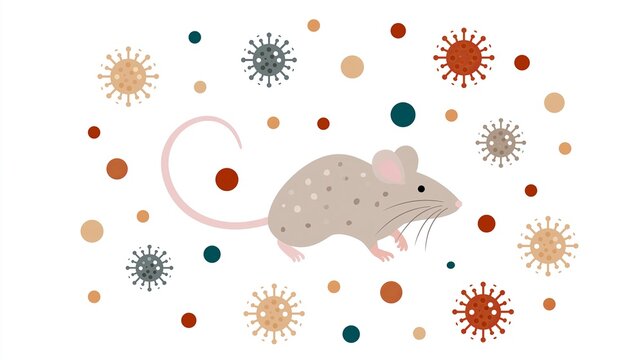Mouse carrying hantavirus causing infection and contagion