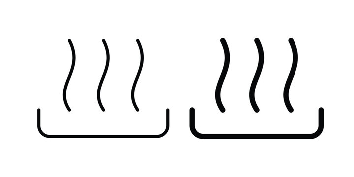 Heat icon illustration design vector set in black.