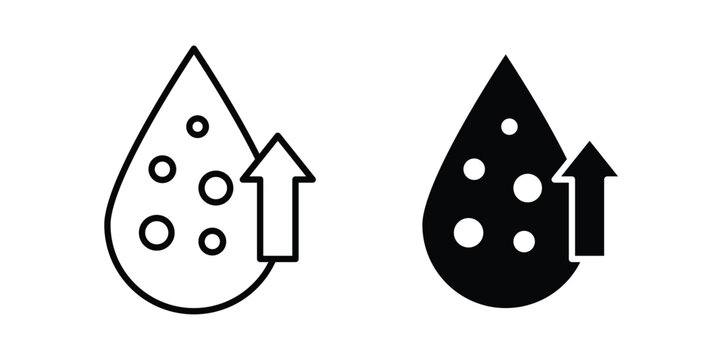 High cholesterol icon illustration design vector set in black.