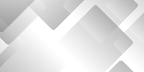 Fototapeta premium Abstract white and gray background design with layers of textured white transparent material in triangle and squares shapes. White color technology concept geometric line vector background.