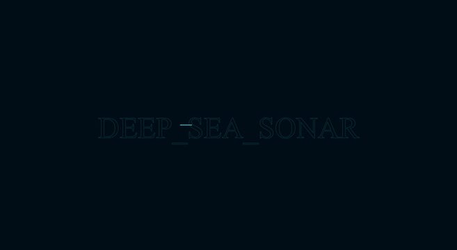 Deep sea sonar interface digital scanning technology motion animation