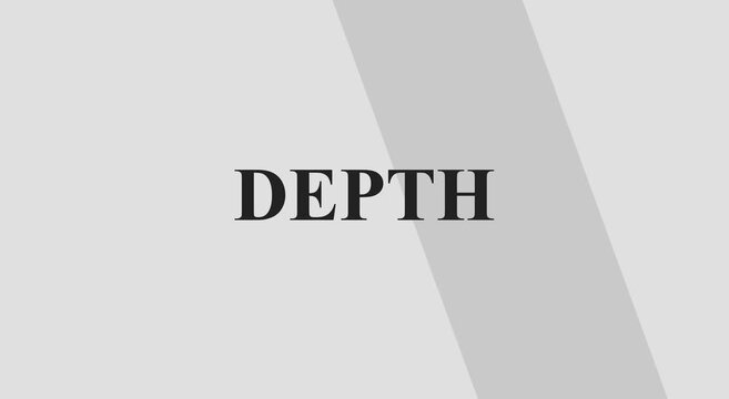 Depth typography concept minimalist motion animation background
