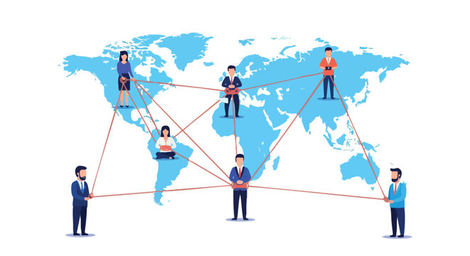 Strategic global networking and decentralized team collaboration for enterprise-level business growth and international connectivity