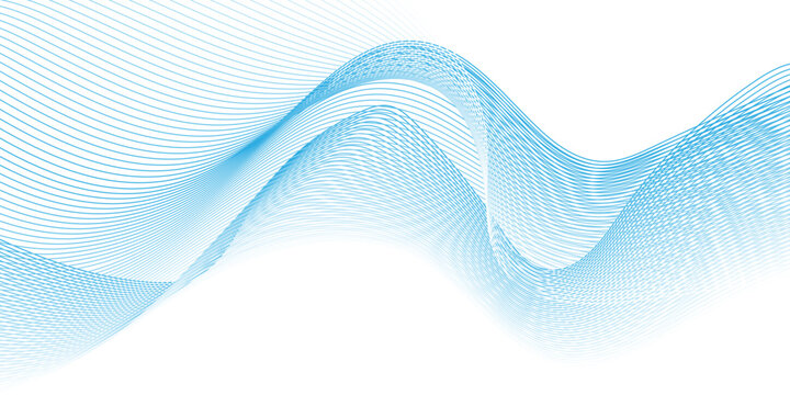 Abstract blue and withe  line in vector business texture. Pattern line blend curve flow futuristic white background