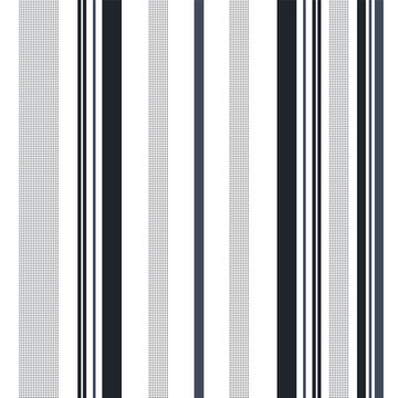 Geometric line art seamless pattern of varying vertical. 
Classic menswear shirting striped textile vector texture.
Abstract striped background design with stipple dot effect. Seamless vertical stripe