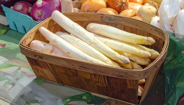 Spargel im Korb (Markt-Feeling)