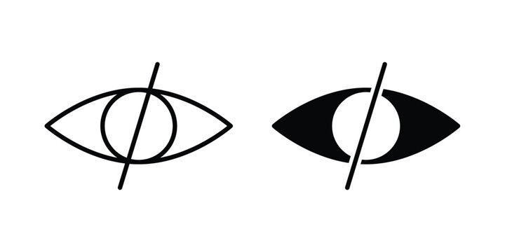 Sensitive content icon illustration design vector set in black.