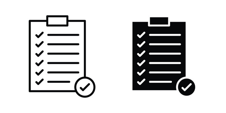 Summary icon illustration design vector set in black.