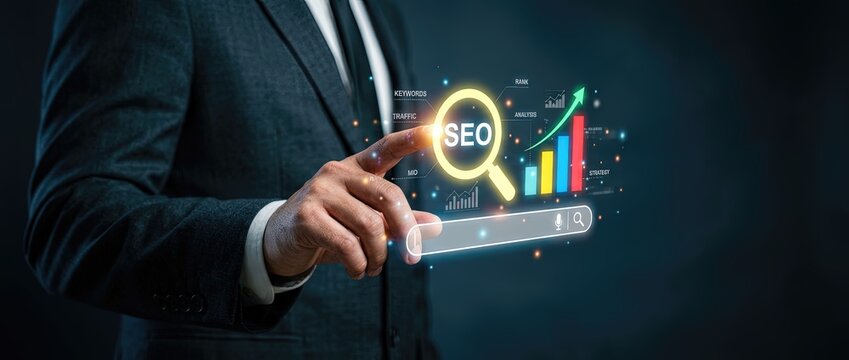 Enhancing digital marketing strategies online seo audit graphical content corporate environment close-up viewpoint performance optimization techniques